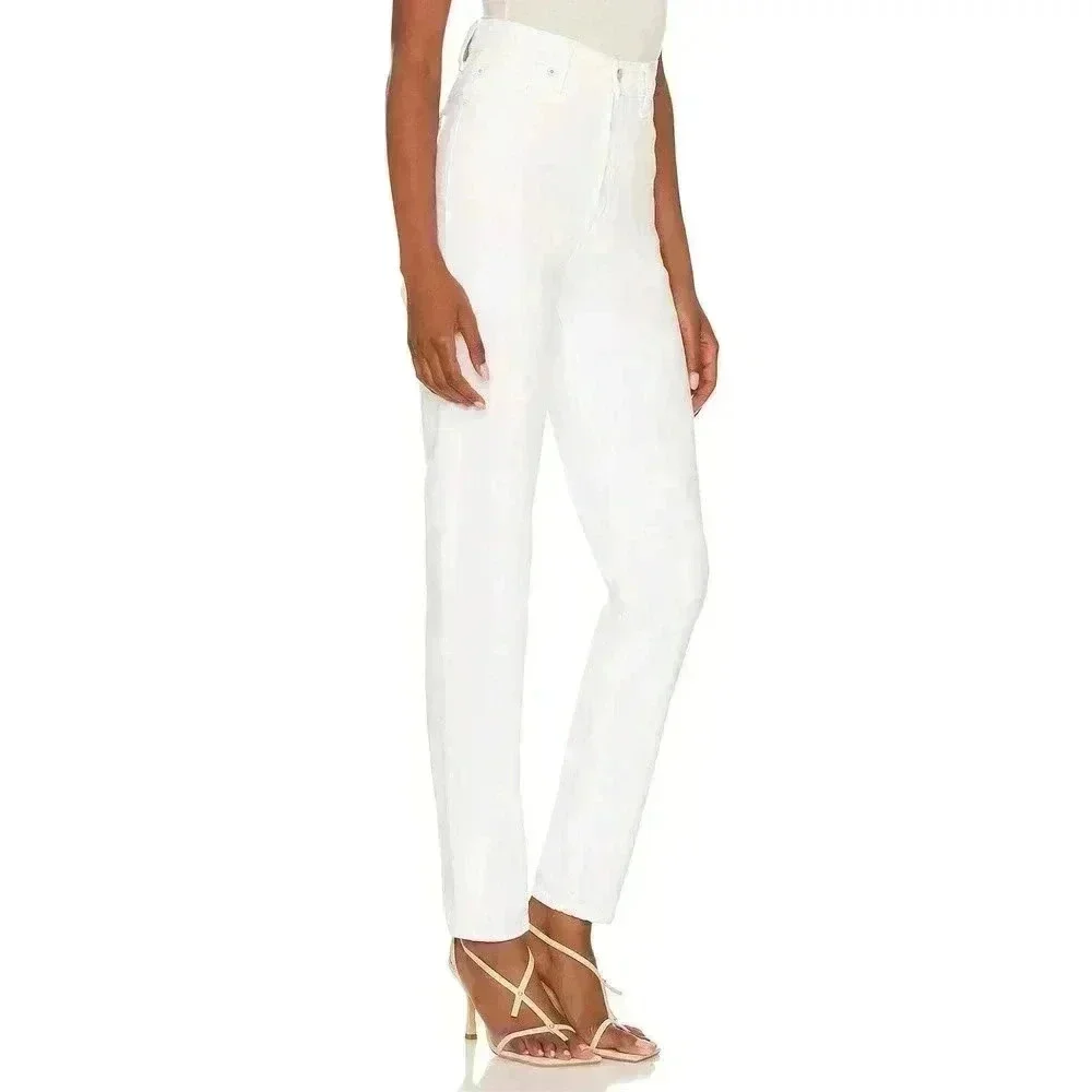 Mother SNACKS! HIGH WAISTED TWIZZY SKIMP STICKY RICE Straight Leg Jeans NWOT - Picture 5 of 8